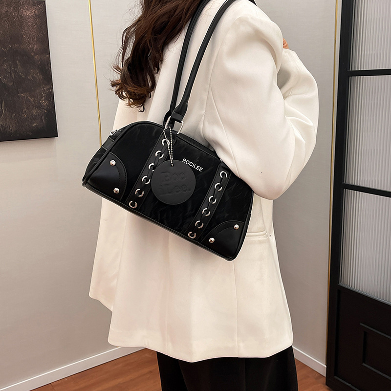 Women's Handbag Free Shipping Designer Bag 2025 Summer New Fashion Korean Style Shoulder Bag Trendy Hand-held Bowling Bag Versatile Crossbody Bag
