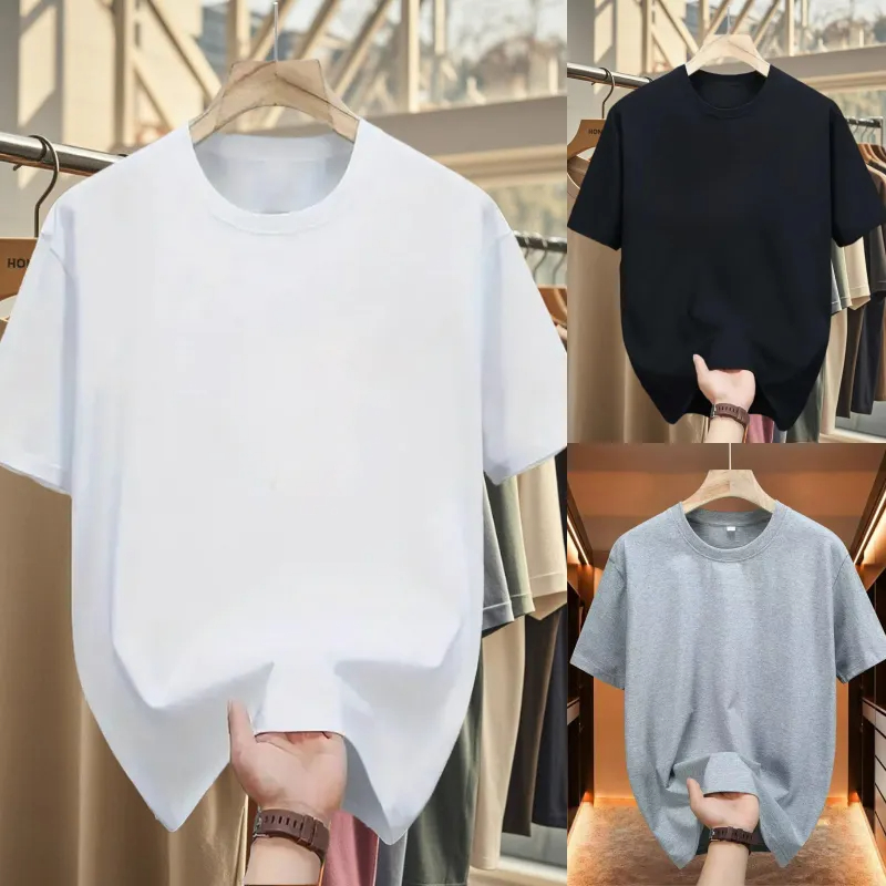 designer t shirt summer men's loose outdoor leisure sports round neck short sleeve printed shirt top