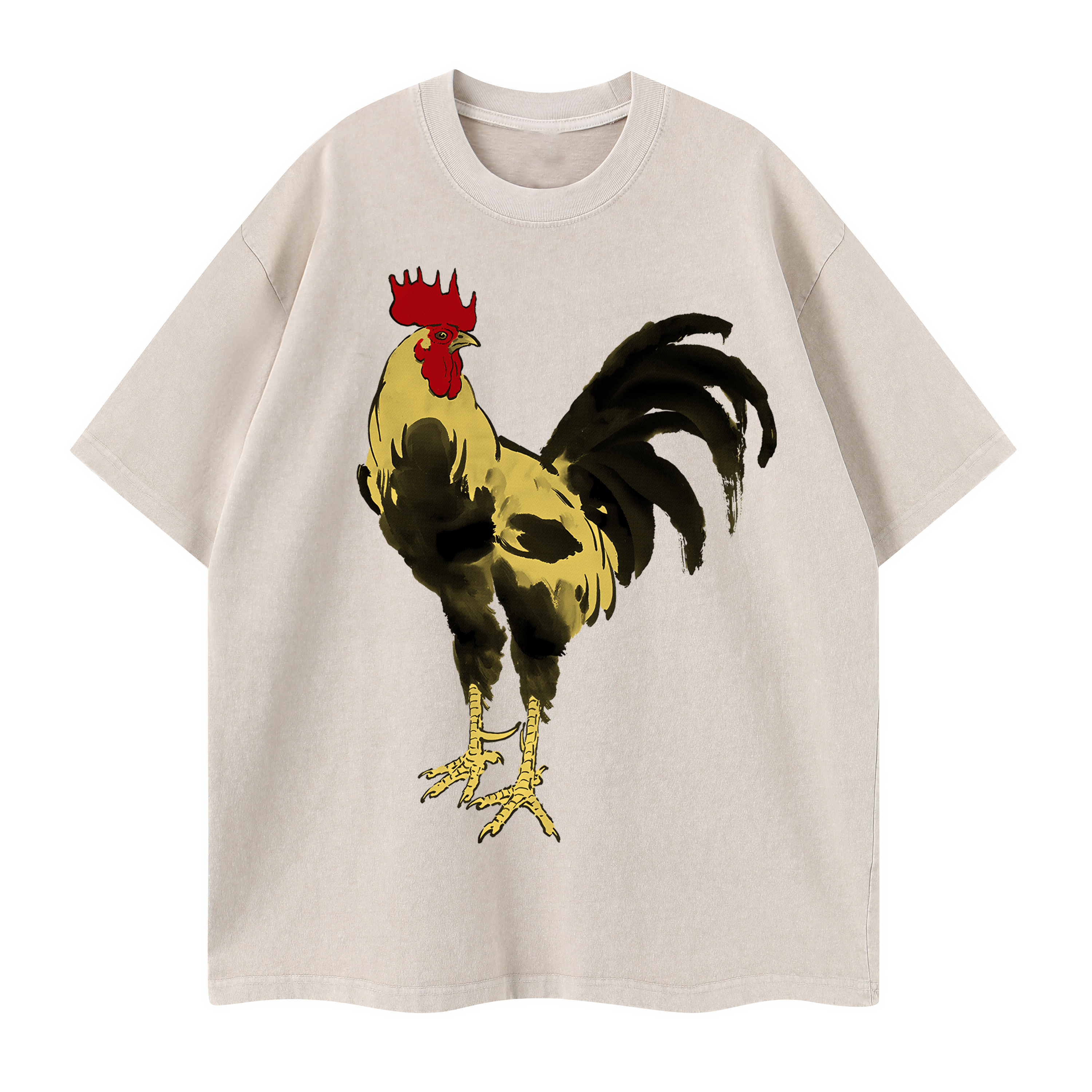 T-shirt men's top designer cotton T-shirt The Golden Cockerel short sleeved clothing high-quality fashionable T-shirt