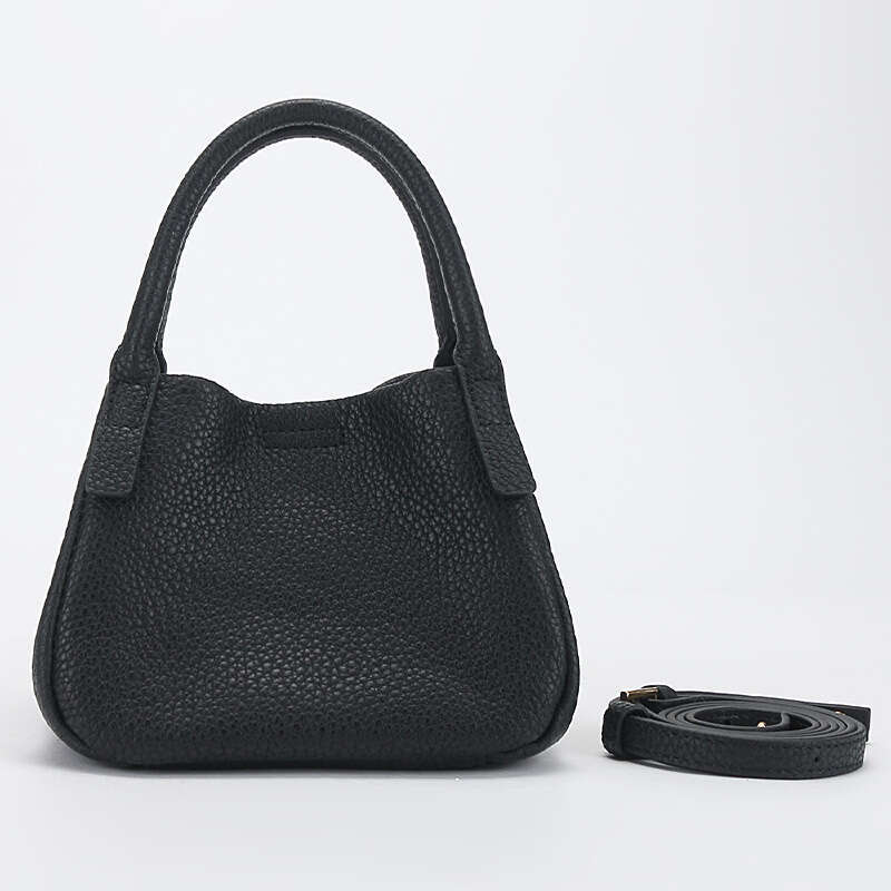 New Simple Genuine Leather Basket Handbag Niche High-end Shoulder Fashion Underarm Small Square Crossbody Bag