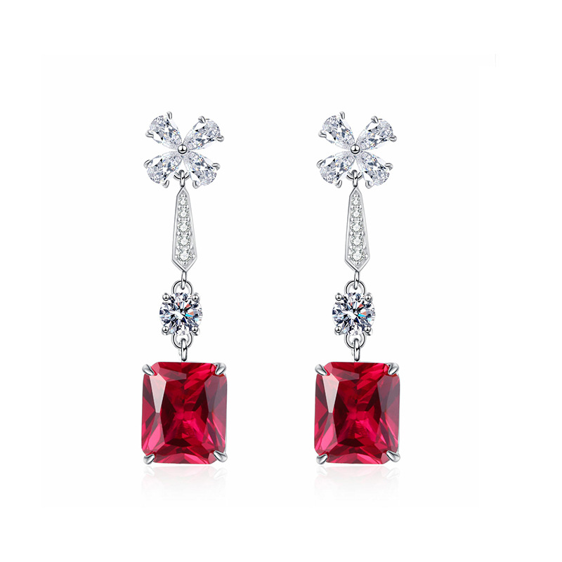 Sophisticated Contemporary Fine Artisan Crafted Silver Hoop Dangles Featuring Exquisite Color-Cast Gems