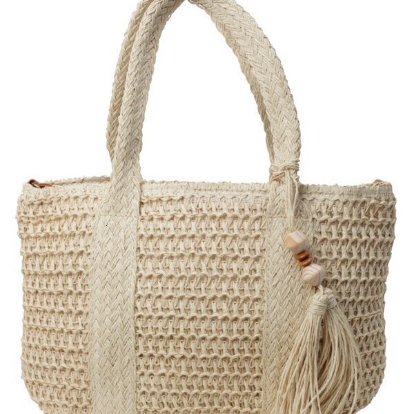 New Women's Bag, New Vacation Beach Shoulder Bag, Spring Large Capacity Forest Grass Weaving Trendy Crossbody Bag, Tassel Designer, French Lazy S