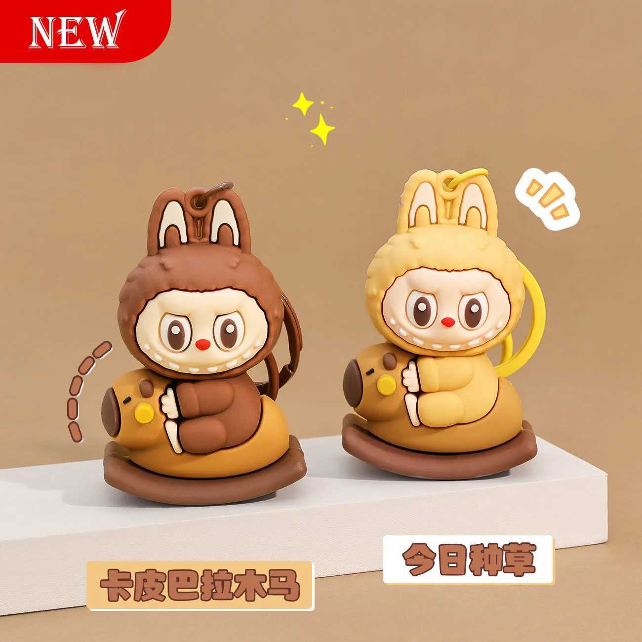 New Creative Cute Naughty Labubu Keychains For Wen Y2k Bag Pendant Couple Car Key Chains Jewelry Gift Decoration Accessories X250528