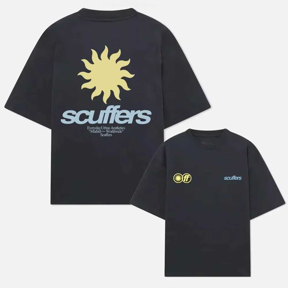 2025 Spanish Strt Tide Brand Printed Men Women Surf Vacation Casual T-shirt Trendy Brand Scuffers Strt Short Slves Top X250528