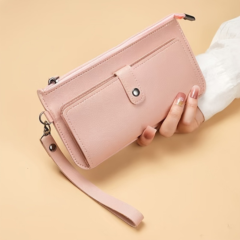 Fashionable women s long fashion multifunctional wallet with multiple card slots zipper buckle clip wallet designer fashionable fashion men s wallet
