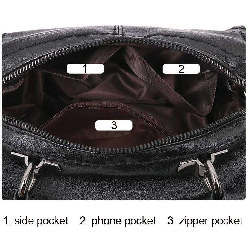 REPRCLA Fashion Elegant Handbag Women Shoulder Bag High Quality Crossbody Designer PU Leather Ladies Hand Bags Tote
