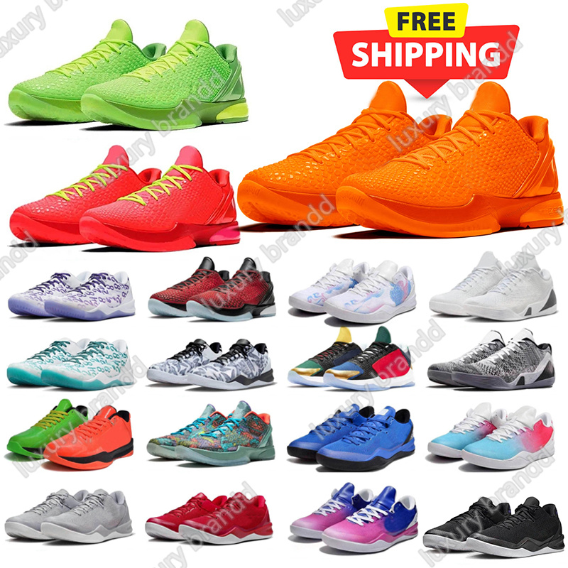 2025 Free shipping Designer Basketball Shoes 6 Bruce Lee 8s Protro Grinch Think Pink Reverse Grinch 5 mens Stage Radiant Emerald outdoors sports trainers sneakers