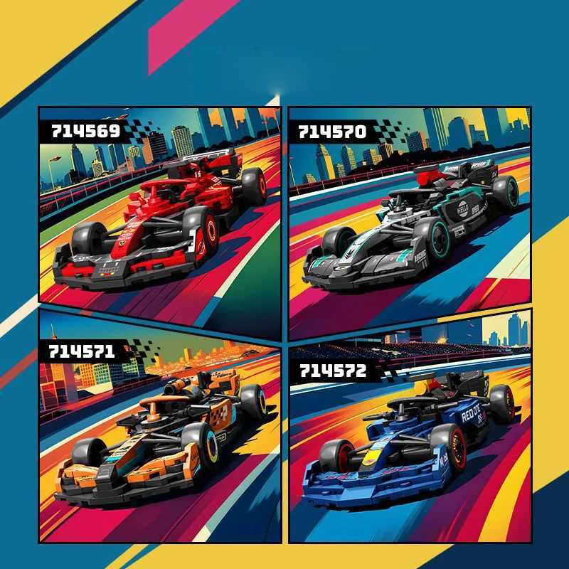 Technical Speed Champion Building Block Vehicle Super F1 Racing Team Model Sets Formula 1 Construction Brick Toy For Boys Gifts Z250528
