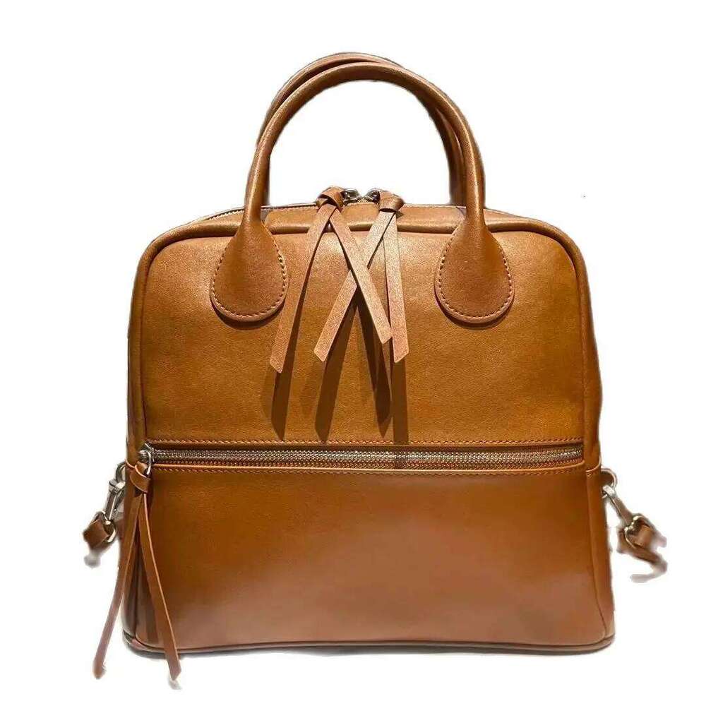 Retro Fashion Genuine Leather Women's Backpack Large Capacity Luxruy Designer High Quality Ladies Shoulder Crossbody Bag