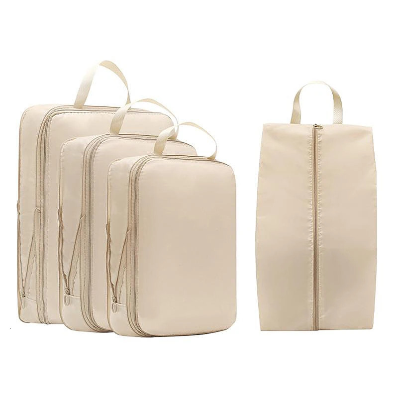 4Pcs Travel Storage Bag Travel Compression Bag Luggage Organizer Travel Pouch Packing Cubes for Travel Bag Organizer 250526