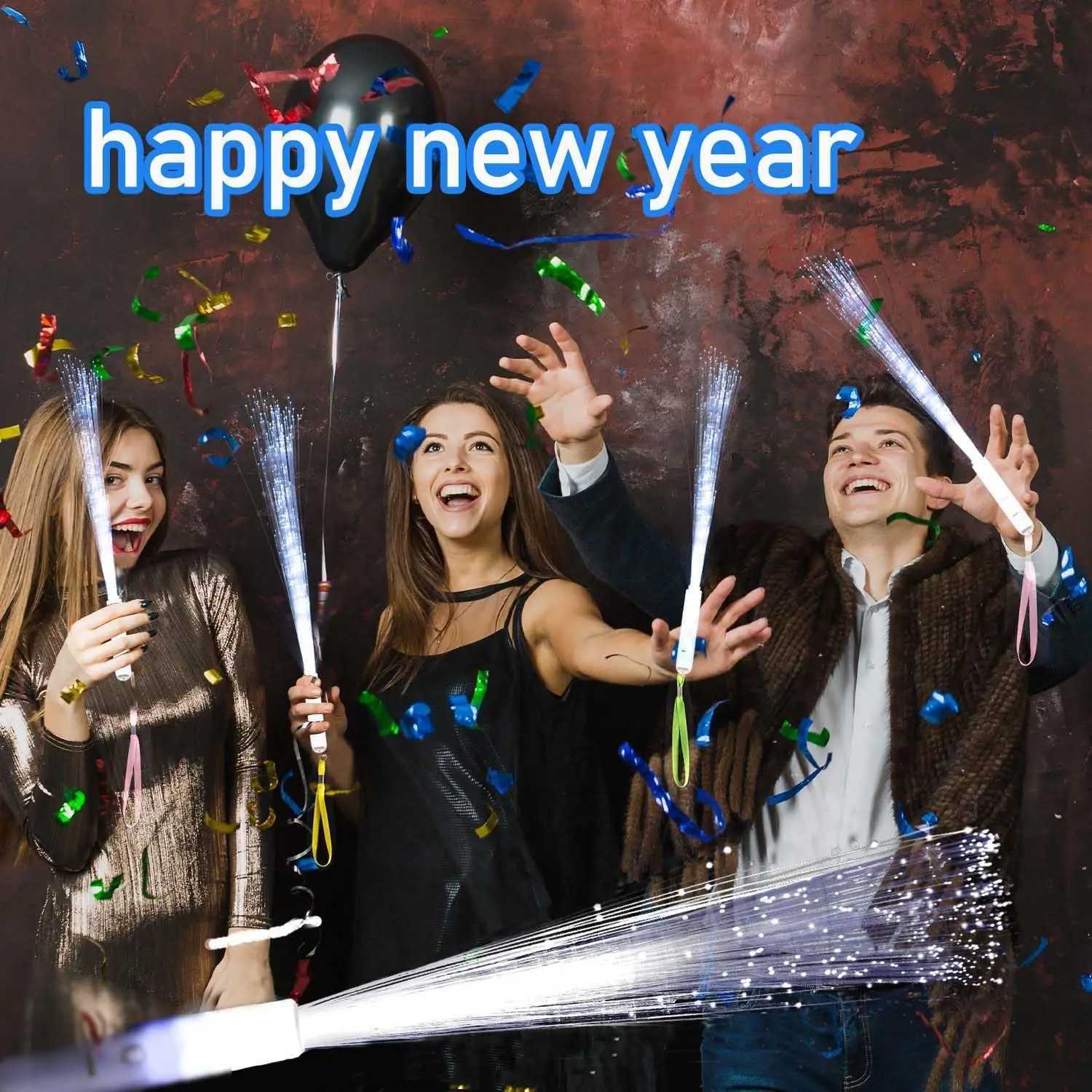 24-100PCS White Glow Sticks 3 Models Wedding Sparklers Fiber Optic Wands Sticks Light up Sticks Led Light Wands Bridal Shower W250528