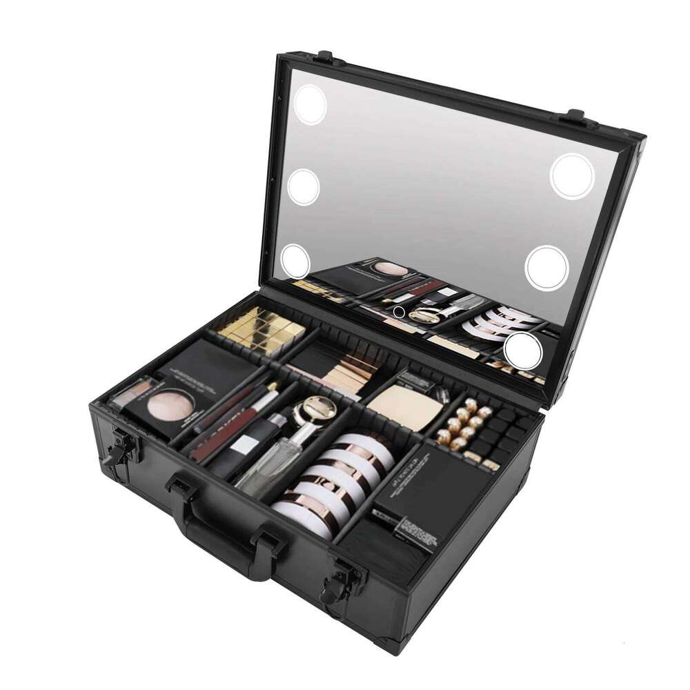Portable Cosmetic Bag with LED Mirror