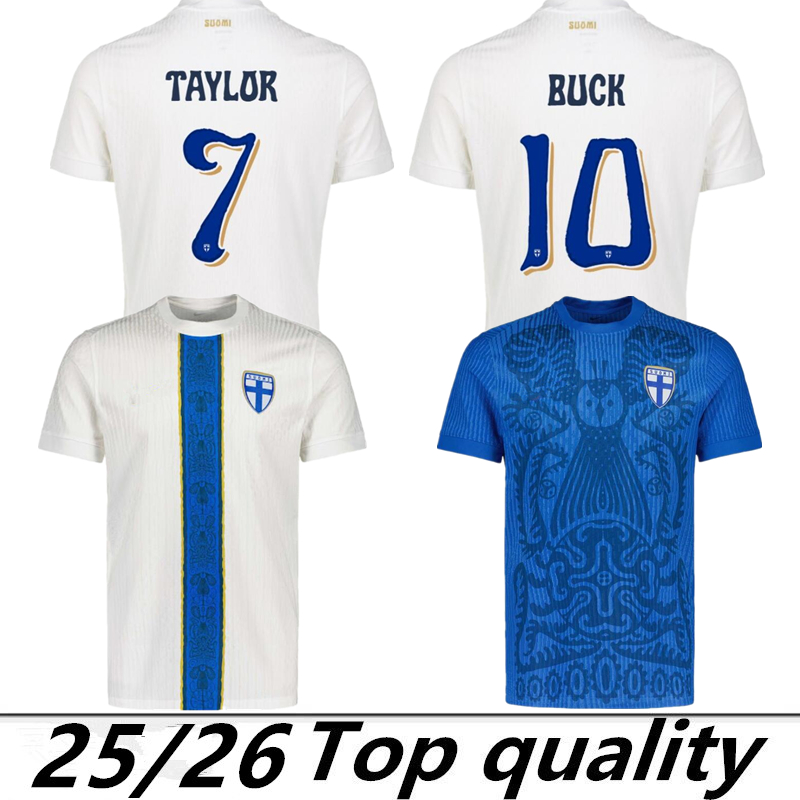Finland 2025 Home football Jersey shirt Kit 25 26 Away Soccer Jerseys Fan Player Men Kids kit Maillot CHAMBER trikot TAYLOR camiseta LOU HALLMAN BUCK maglia