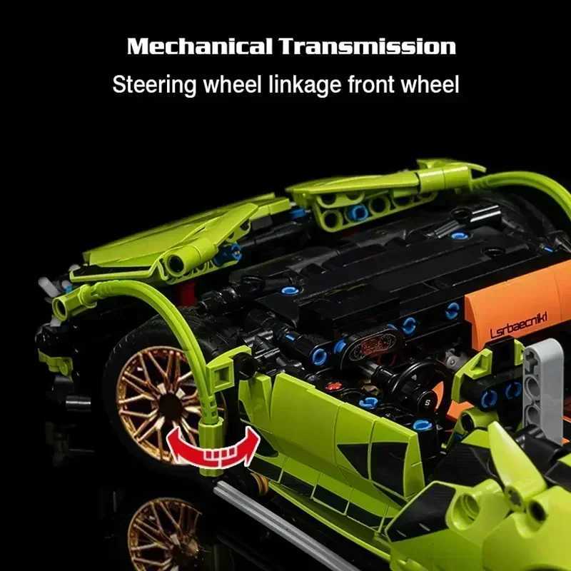 New 1280PCS Technical RC Building Blocks Racing Car Electric Remote Control Car Motor Vehicle Model Bricks Puzzle Toy Adult Gift Z250528