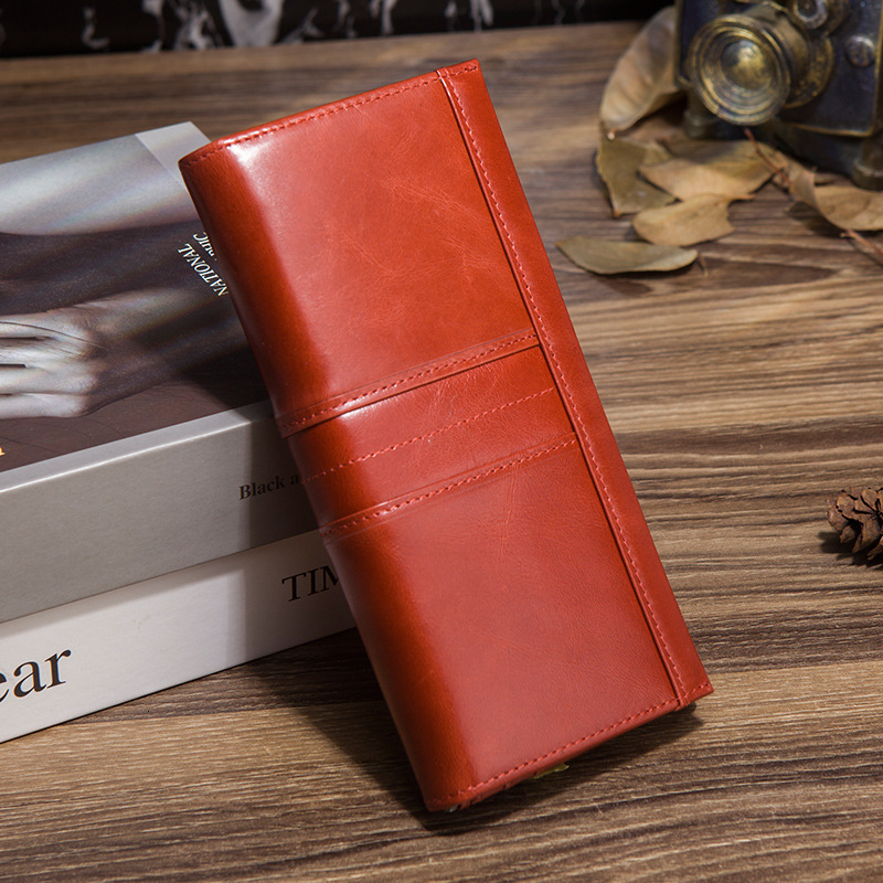 Free Shipping Designer Wallet Fashionable New Suit Leather Wallet Leather And Cowhide Long Handbag Men's And Women's Multi Card Card Bag Mob