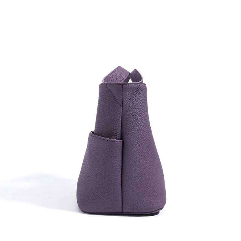 Jonlily Women Genuine Leather Shoulder Female Handbag Totes Small Bucket Casual Daybag Mini Crossbody Bag Purse -Kg1870