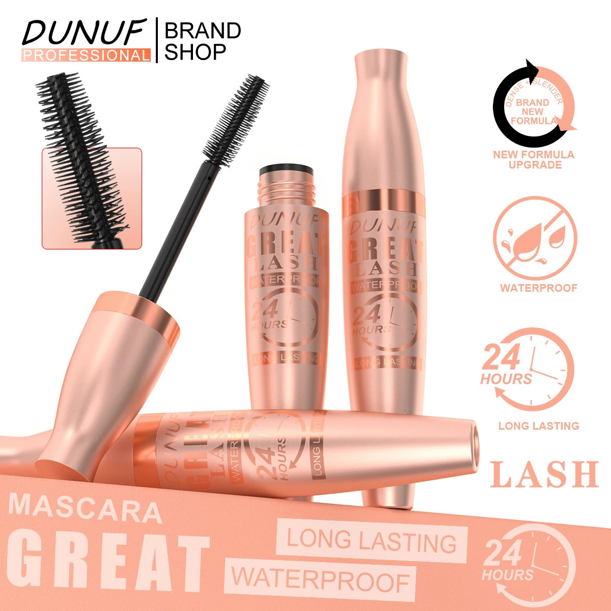 1pcs 8D Fiber Lash Mascara Waterproof Long-Lasting Black Thickening Eye Lash Curler All Skin Types Water-Resistant Cosmetic 250523
