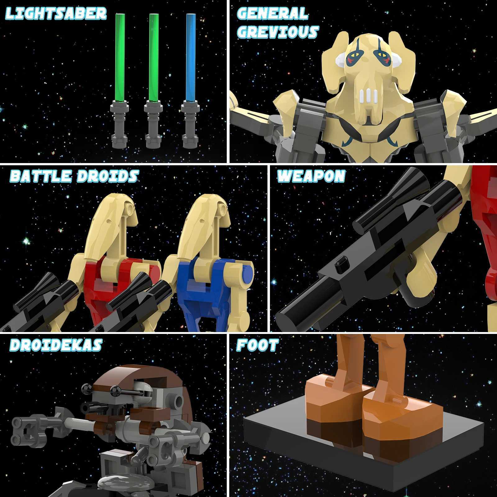 MOC Space Movie War Mini Dolls Attack Building Blocks Set Machine and Destroyer Robot Bricks Toys For Kids Birthday Gifts 28pack Z250528