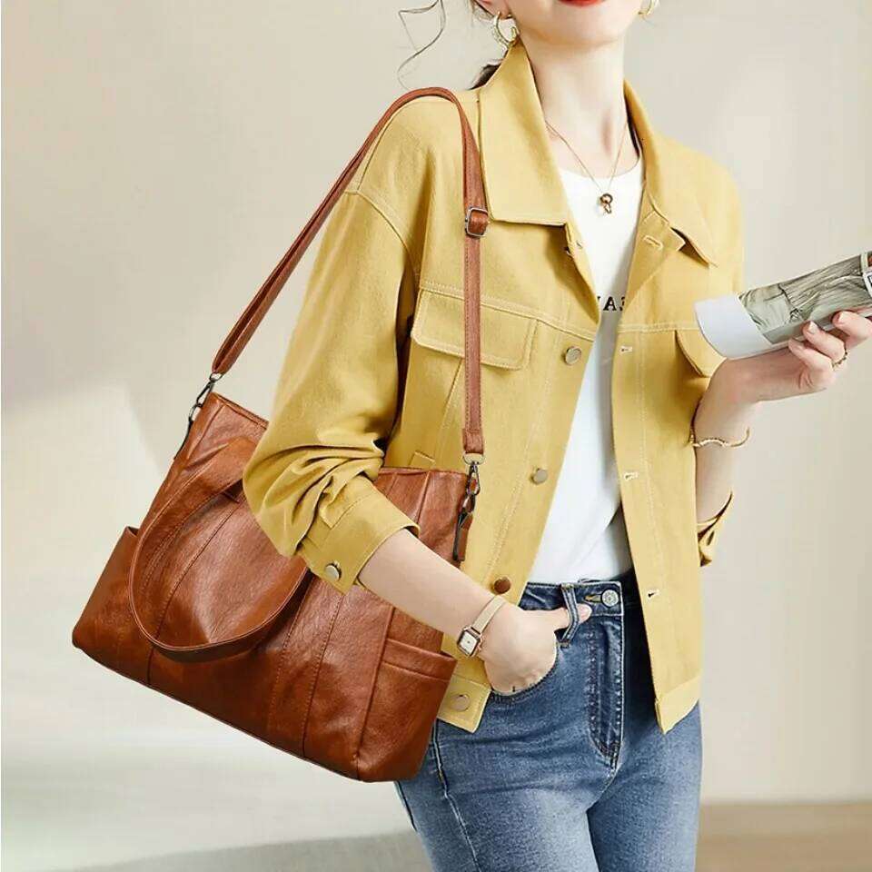 3 Set Women's New High-Quality PU Leather Shoulder Cross-Body Bags Designer Ladies Messenger Commuting Versatile Handbags