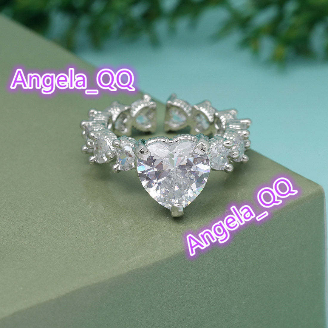 Moissanite engagement ring for women of the heart and soul