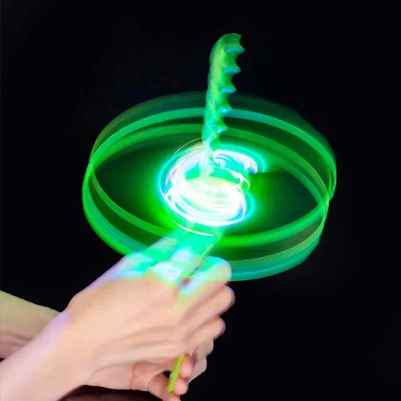 LED Luminous Bamboo Dragonfly Flying Saucers with Light Outdoor Night Shooting Helicopters Flying Toys Kids Birthday Party Props W250528