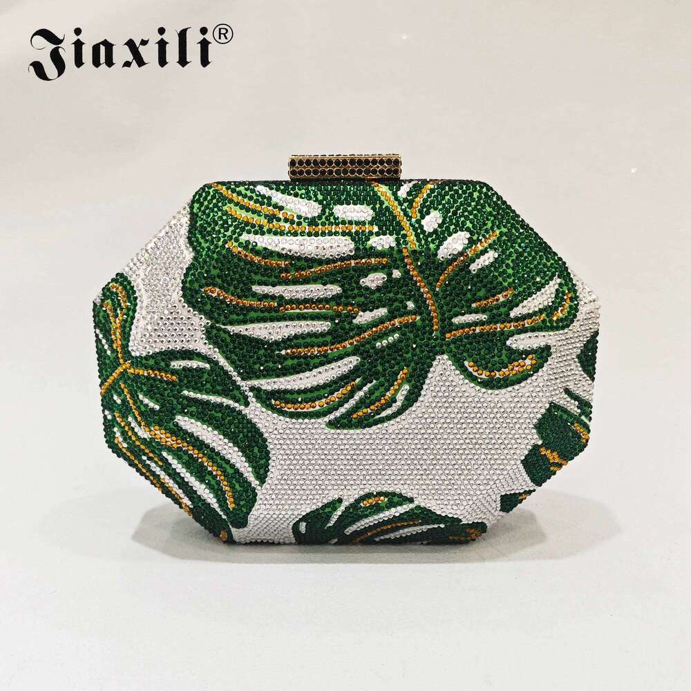 Designer Bag Jxl- Green Leaf Designer Purse For Women, Evening Pink Clutches, Ladies Soiree Feast Bags, Fashion