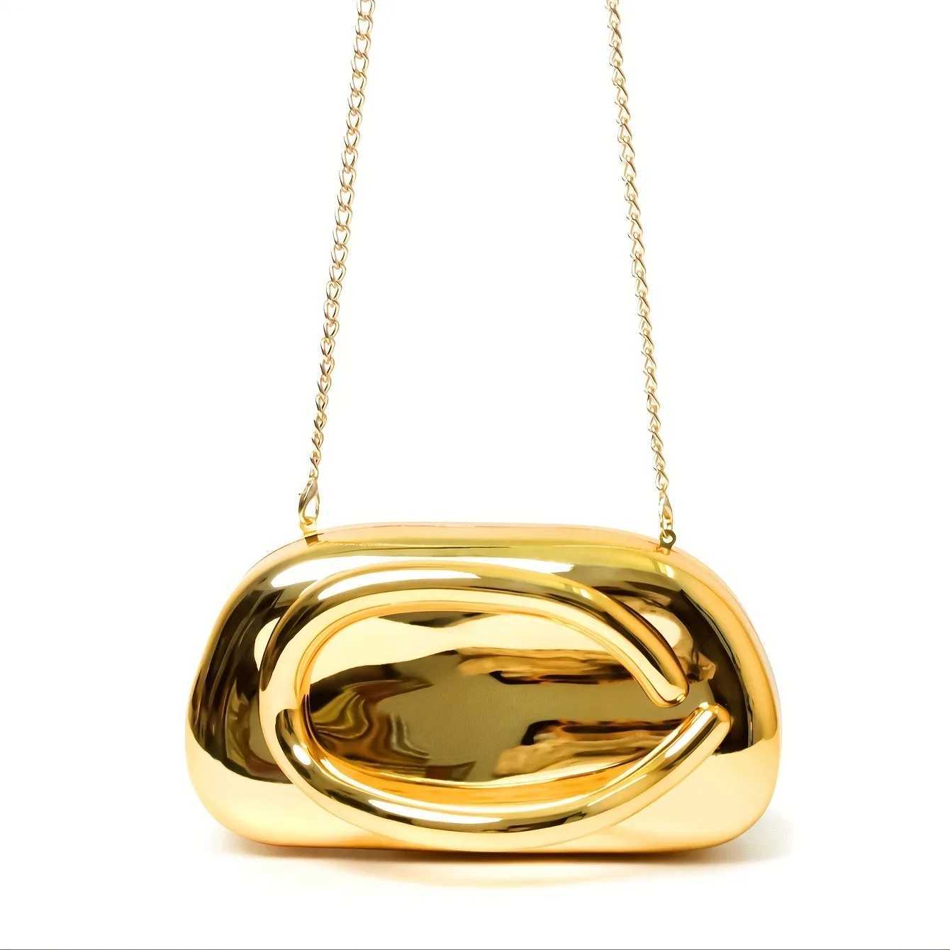 Gold Acrylic Metal Closure Box Clutch Bag Women Evening Wedding Party Cute Purse Bag Handbags Silver 2025 Spring New Fashion Ins M250528