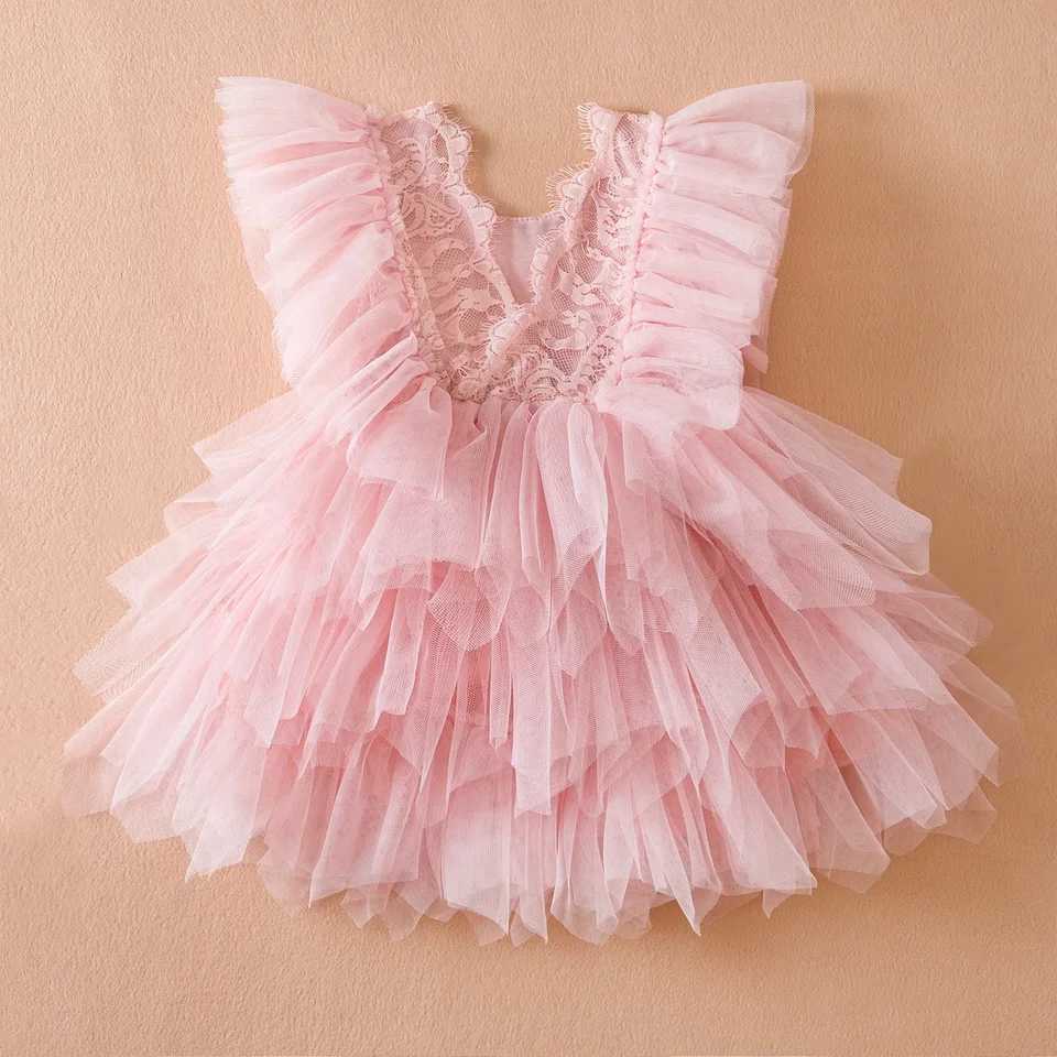 Summer Baby Girl Dress New Dotted Strawberry Cherry Back Bow Strap Dress Birthday Party Infant Dress Gown 1 to 5 Years X250528