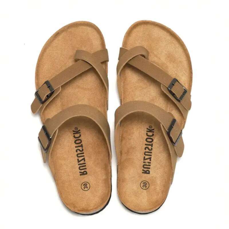 Summer Classic Slippers Clogs For Women Men Slip-on Cork Mules Sandals Outdoot Beach Slides With Adjustable Double Buckle