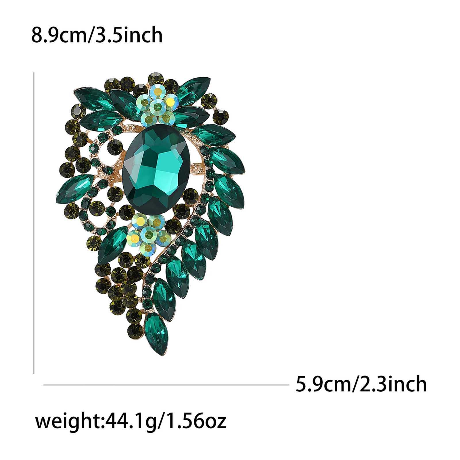 Large Crystal Glass Brooches for Women Unisex Rhinestone Flower Pins Banquet Party Backpack Gifts Jewelry Accessories 250527