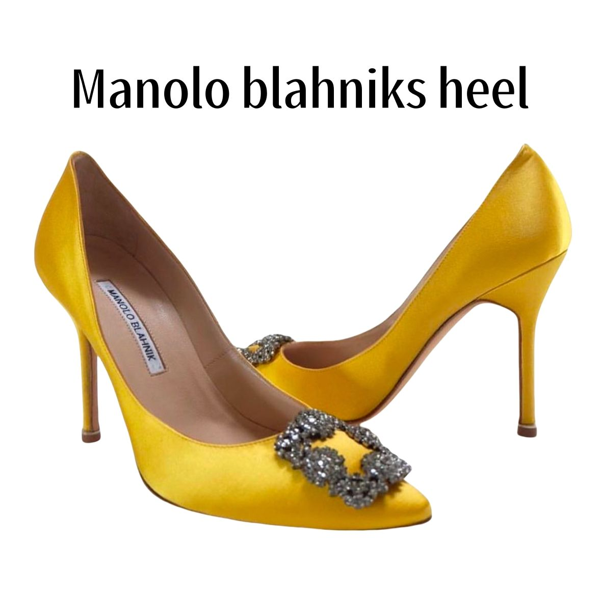 Fashion Black white red Designer High heel shoe Womens manolos blahnikso heel Luxury Dress shoe crystal diamond Promdress Leather slingback point toe heel wed shoes