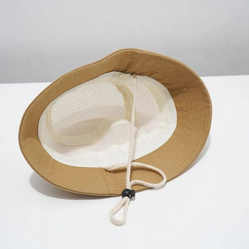 Summer Kids Bucket Hat Patchwork Mesh Breathable Baby Fisherman Hats For Boys Girls Outdoor Sun Protection Basin Cap 250528