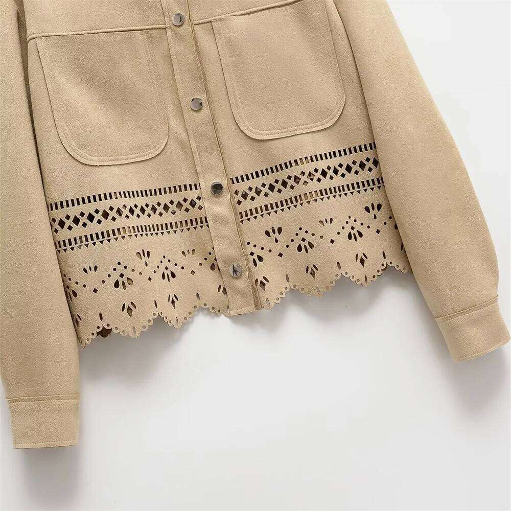 Women's Wear New Women's Clothing Casual Elegant Modern European And American Retro Style Hollow Top Jacket