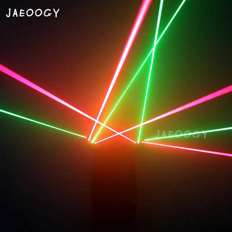 Party DJ RGB laser gloves including 2 green and 2 red laser flashing gloves LED robot clothing for bar party stage show W250528