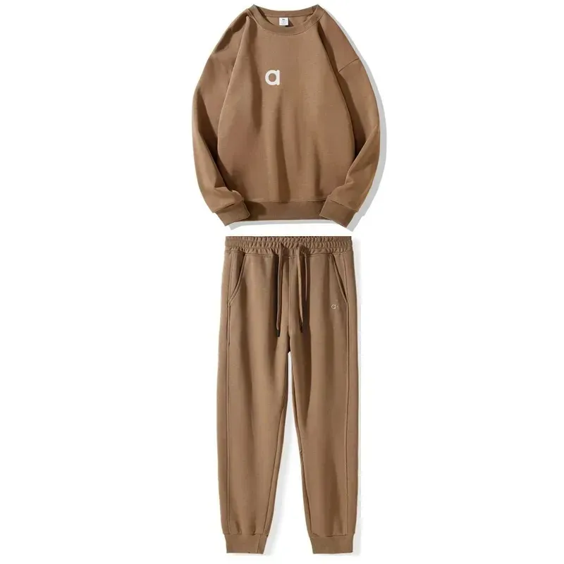 Desinger Yoga Sets Silver 3D Logo Hoodies Soft streme Pants Loose Jogger Long Ladies High Waist Soft Fabric Straight Jogger Trousers Show Legs Yoga Fitness gifts