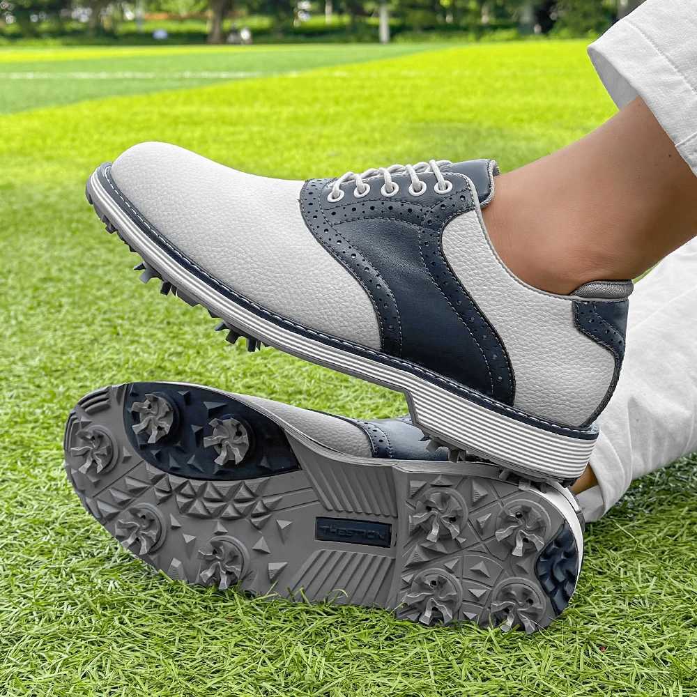 Large 48 Mens Golf Shoes Professional Golf Spikes Leather Casual Sports Shoes Men Outdoor Non-slip Golfing Shoes Man Trainers M250528