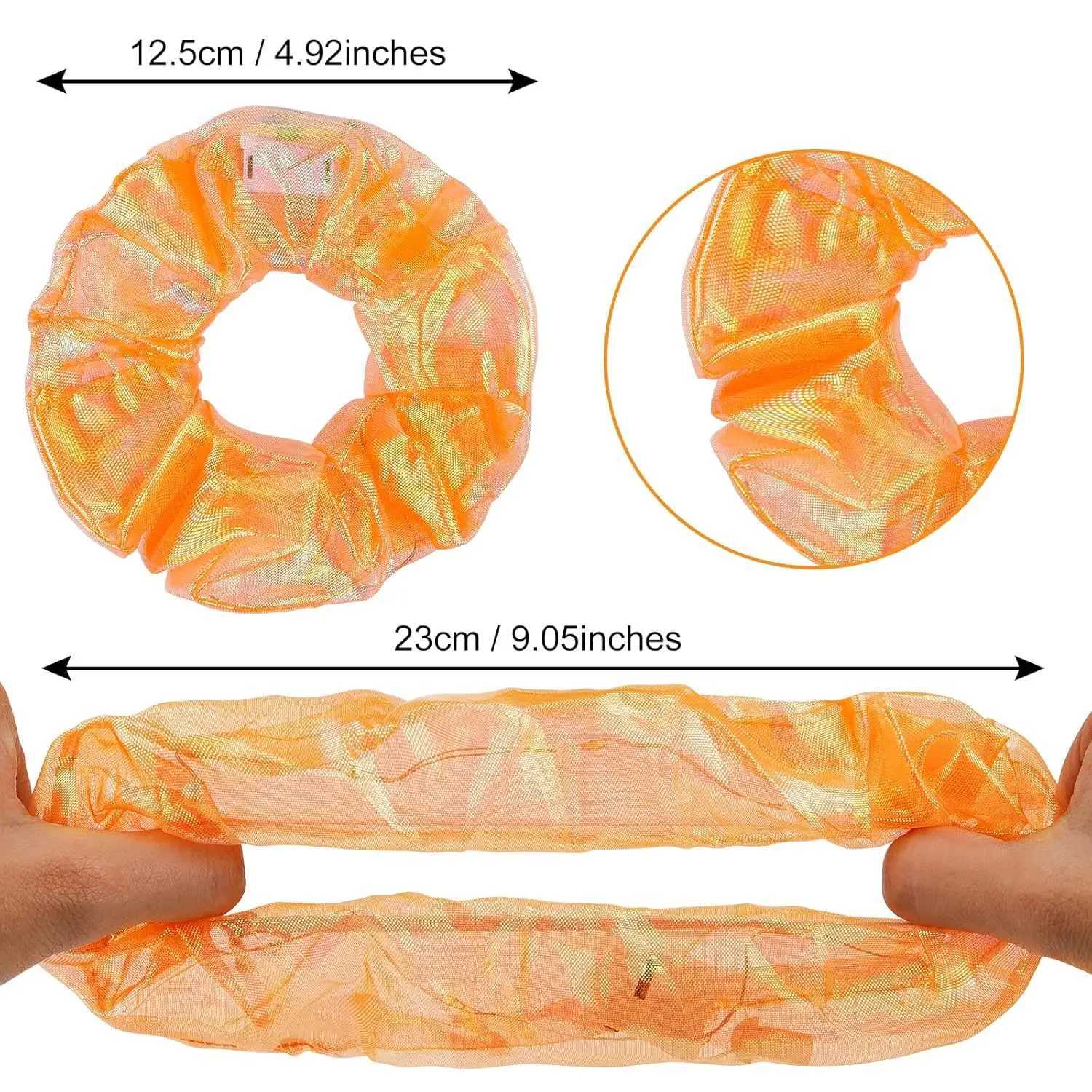 10Pcs LED Light Hair Scrunchies Light Up Scrunchies Elastic Glow Hairbands Hair Scrunchies Glow Mermaid Party favors Supplies W250528