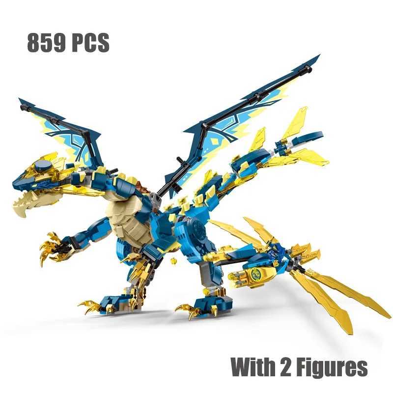 2025 MOC Ninja Series 1342pcs Migh Source Dragon of Motion Creative Building Block Toy Ornaments Childrens Toys Gift Free shipping