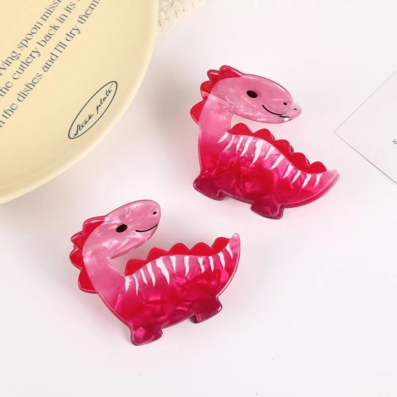 Cartoon Cute Creativity Animal Dinosaur Acrylic Hair Claw For Women Girl Trendy Funny Hair Clip Headwear Hair Accessories 250528