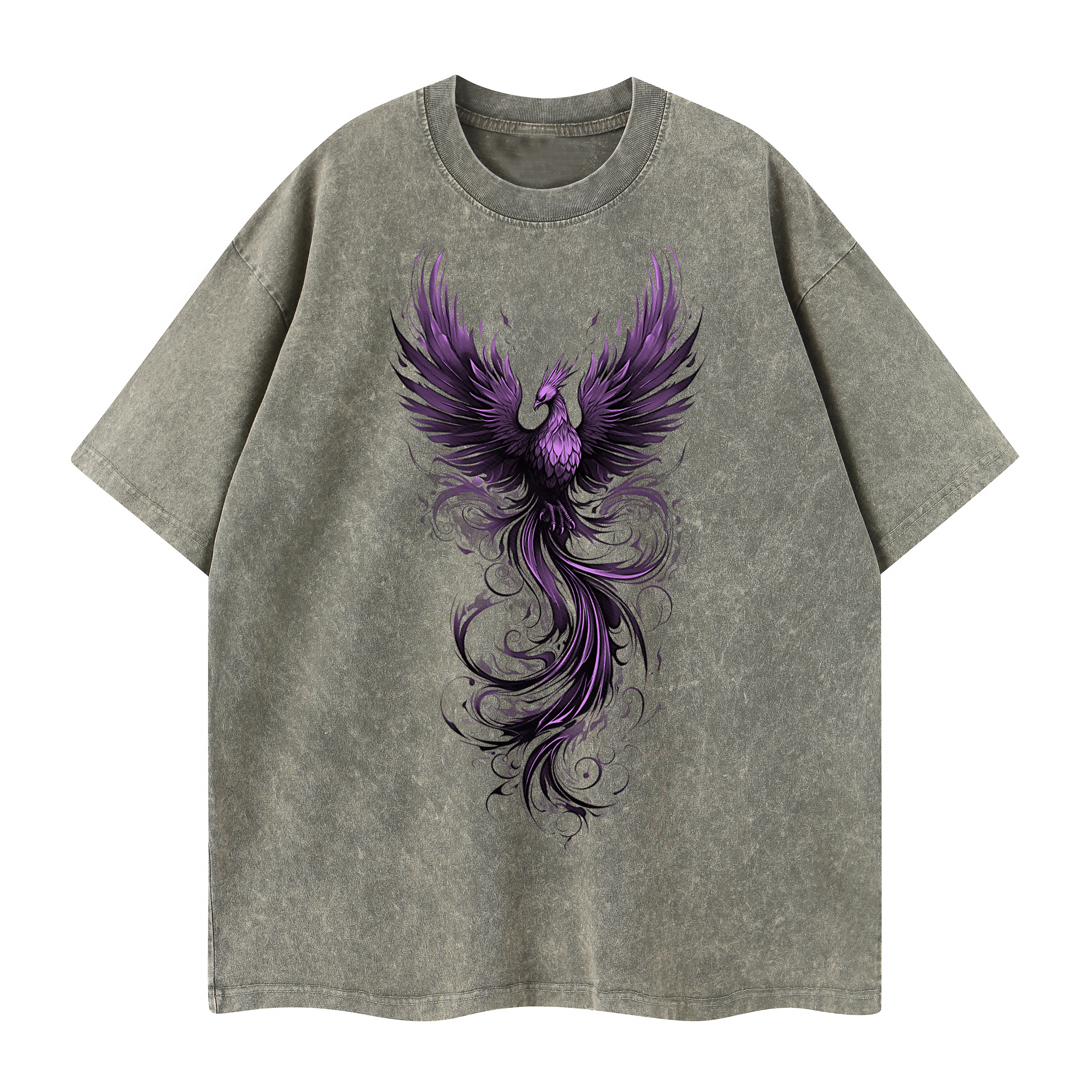 T-shirt men's top designer cotton T-shirt Purple Phoenix short sleeved clothing high-quality fashionable T-shirt