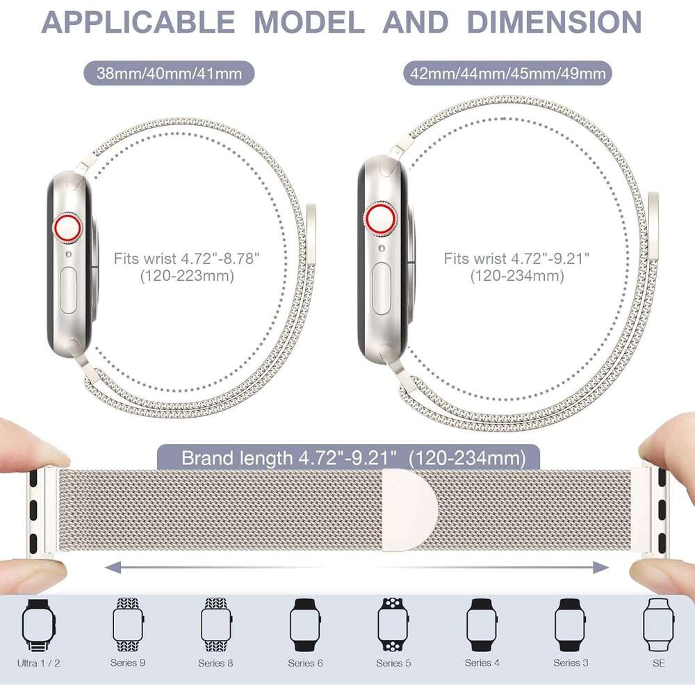 Apple watch band Smart wearables with Apple Watch, Women 40mm 41mm 38mm 42mm 44mm 45mm 49mm 46mm Series 10 9 8 7 6 5 4 3 2 1 Ultra SE, Stainless Steel