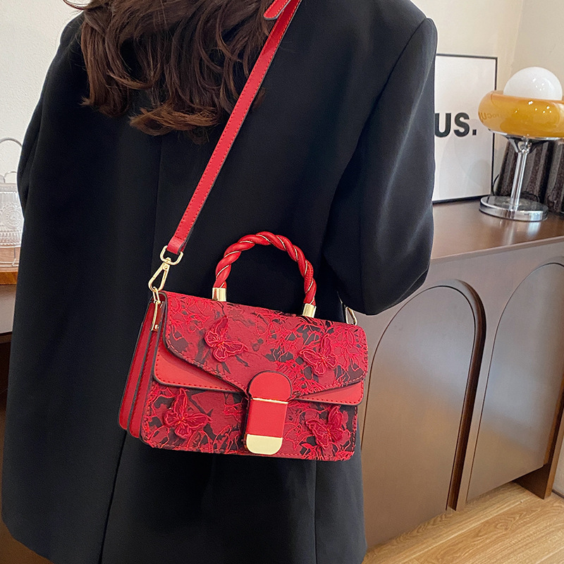 Luxury Brand Designer Bag 2025 New Spring Simple Fashion Fresh Chinese Embroidered Butterfly Bags Casual Premium Shoulder Bag