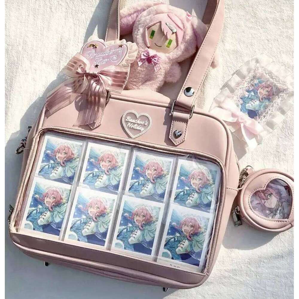JIAERDI Lolita Heart White Handbag Women New Japanese Style Kawaii Pu Leather Ita Bags Female Haruku Sweet Tote Bolso Mujer