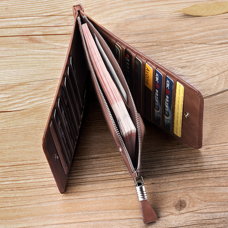 Free shipping designer wallet Emperor Paul Genuine Leather Multi-Card Slot Ultra-Thin Wallet Long Business Simple Large Capacity Card Holder Men'