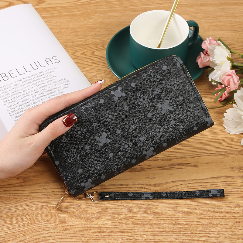 Free Shipping Designer Wallet 2025 New Women's Long Handbag With Multiple Card Slots Zero Wallet Zipper Mobile Phone Bag ID Clip