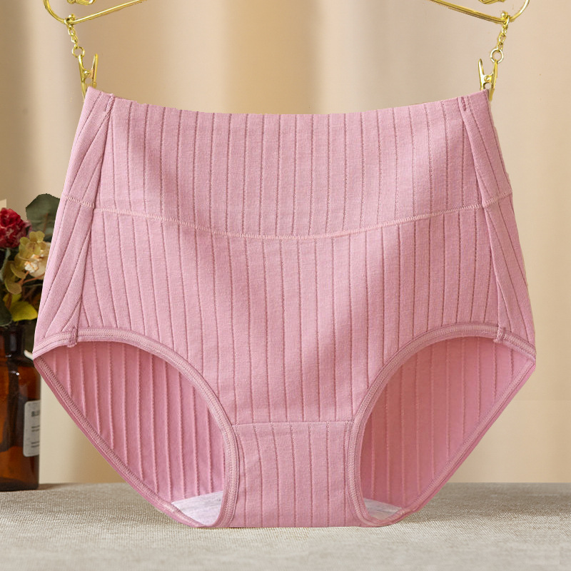 Factory wholesale high waist belly women's underwear women's comfortable plus size hip cotton breathable briefs