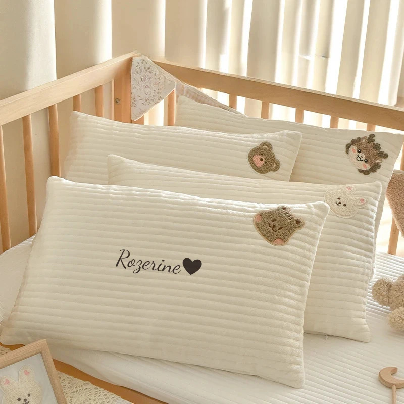 Custom Baby Name Personalized Soft Pillow Comfortable born Pillow Baby Sleep Headrest Breathable Baby Pillow Moms Love 250527