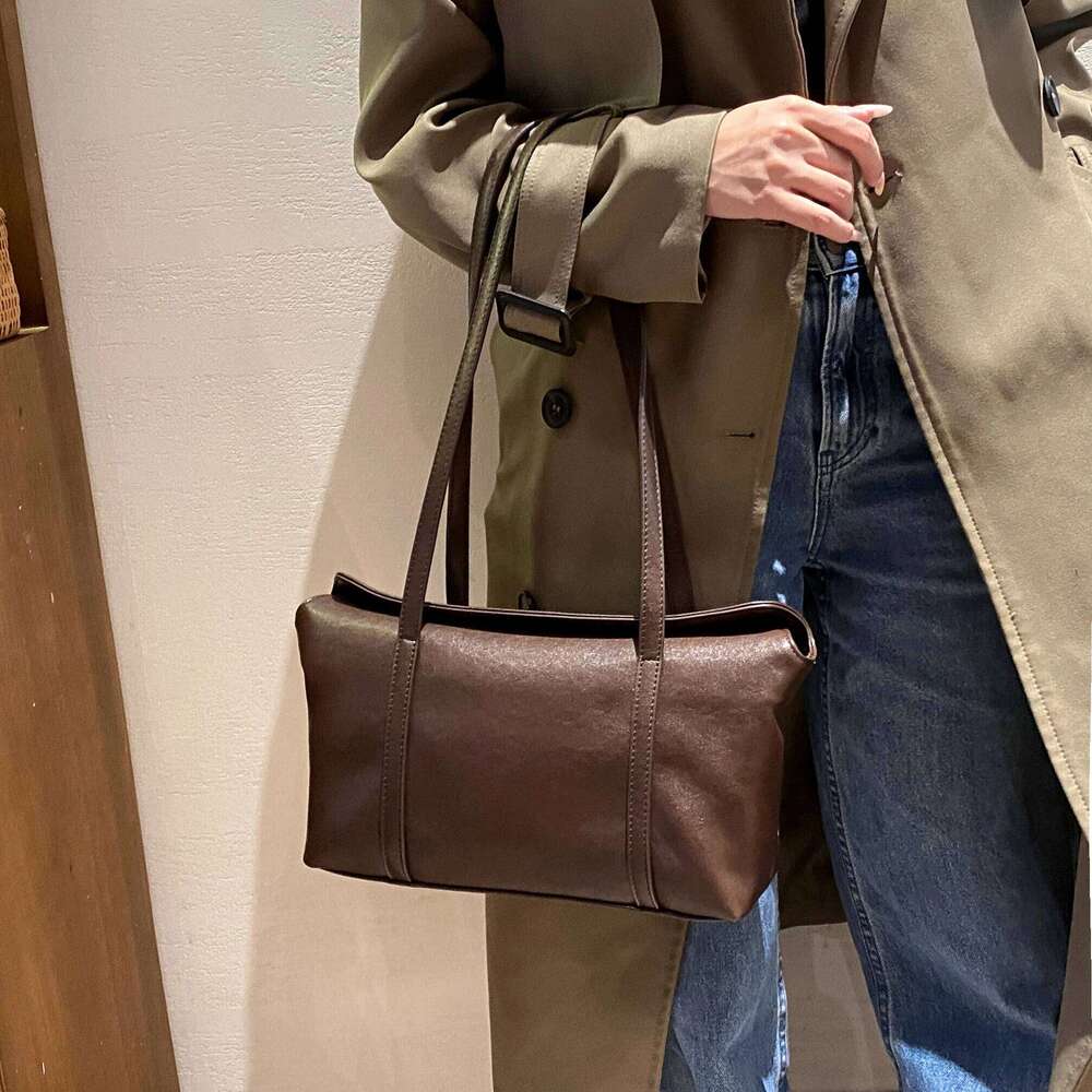 Genuine Leather Fashion Women's Shoulder Designer High Quality Casual Horizontal Large Capacity Ladies Pillow Bag