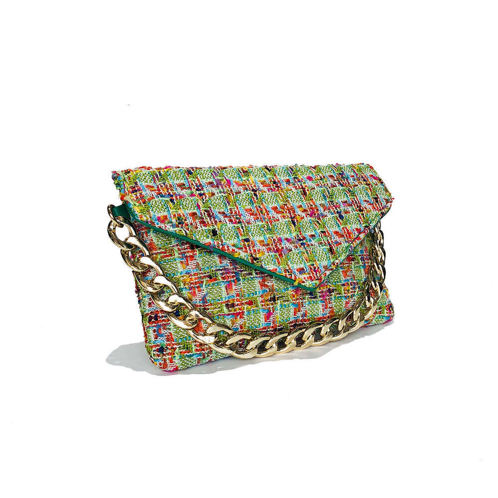 Hot Selling Niche Pattern Fabric Women's Christmas Style Chain Bag High-end Handbag