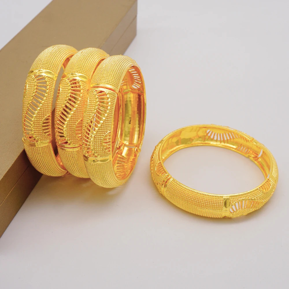 y Dubai Gold Color Bangles African Bracelet For Women Charm Wedding Bracelets Arabic Hand Jewelry Hawaiian 250517